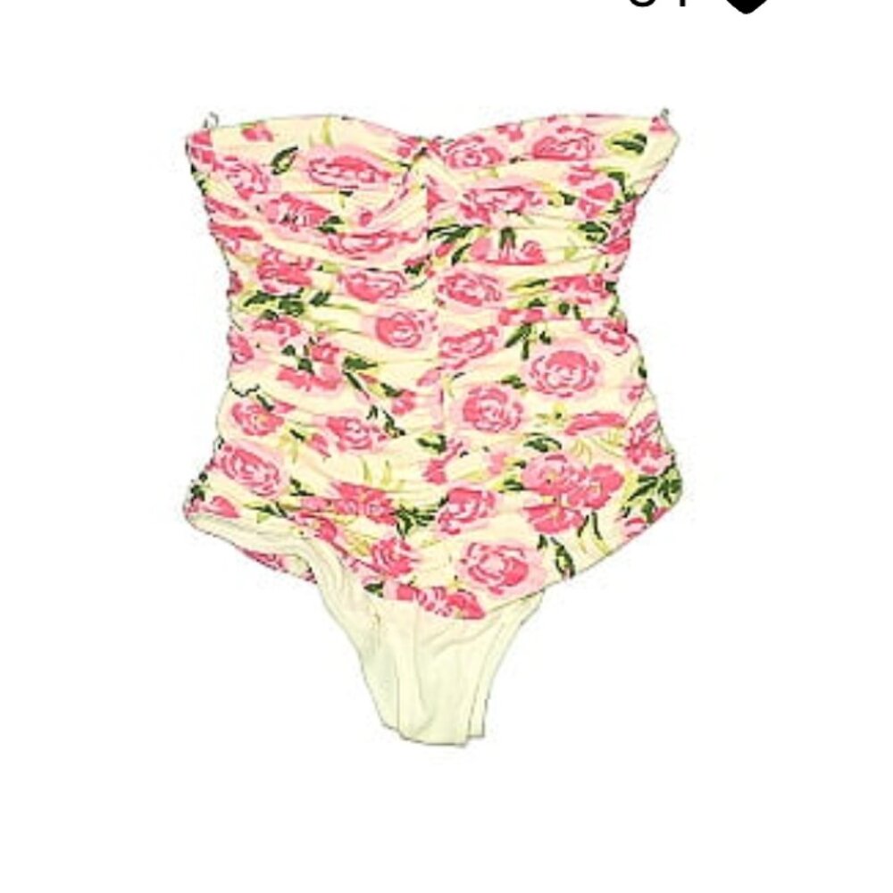 NWT Zara Floral Pink and Cream Bodysuit